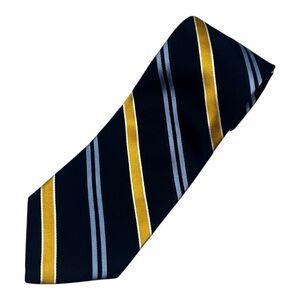 Tommy Hilfiger Navy Blue Striped Silk‎ Tie
